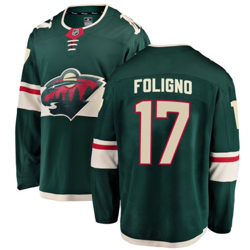 Marcus Foligno Men's Fanatics Branded Minnesota Wild Breakaway Green ...